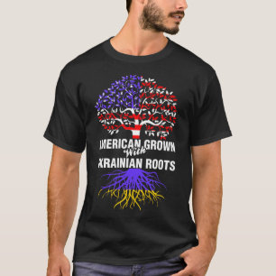 T-shirt L'Amérique Grandit Avec Des Racines Ukrainiennes