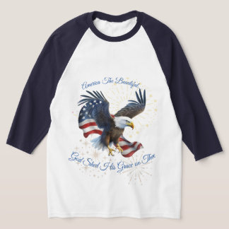 T-shirt L'Amérique patriotique le magnifique drapeau de l'