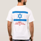 T-SHIRT L'AMÉRIQUE SOUTIENT L'ISRAËL (Dos)
