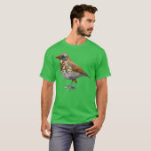T-shirt L'ami oiseau de la pousse (Devant entier)
