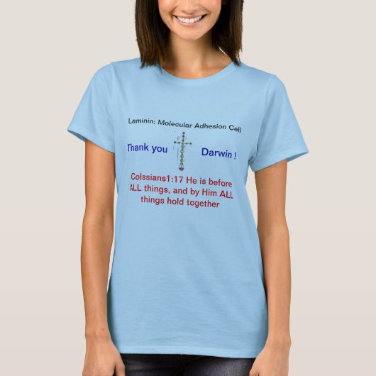 T-shirt laminin, cellule moléculaire de cohésion, (Devant)