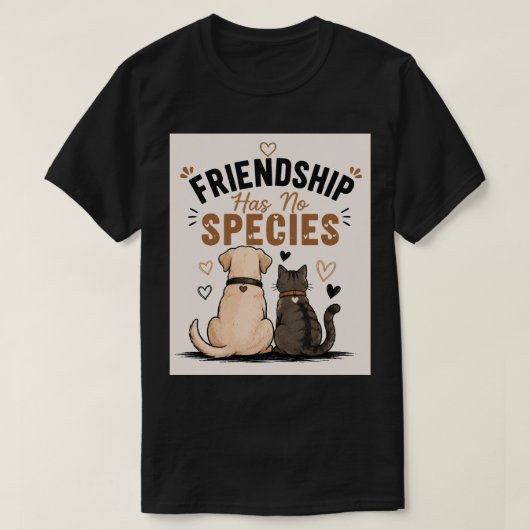 T-shirt L'amitié n'a pas d'espèce (Design devant)