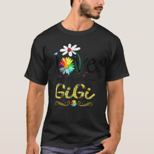 T-shirt L'Amour À Appeler Gigi Papillons Fleur Mères D