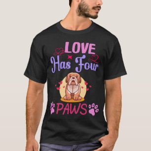 T-shirt L'amour a quatre pattes Couple de Chien de taureau