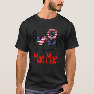T-shirt L'Amour Appelé Mae Mae American Flag Patriotique