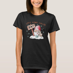 T-shirt L'Amour Appelé Tante Noël Drôle Blessé Gra