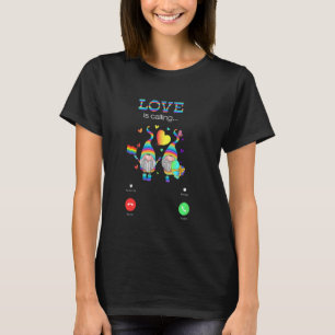 T-shirt L'Amour Appelle Drôle Couple Gnomes Lgbt Lesbian G