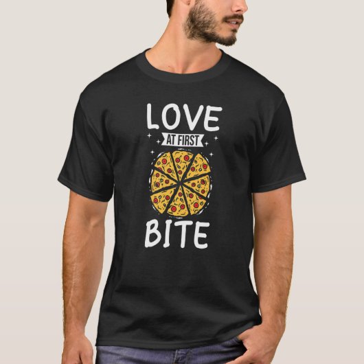 T-shirt L'Amour Au Premier Bite Pizza Faire 2 (Devant)