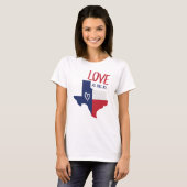 T-shirt L'Amour Aussi Grand Que Le Texas (Devant entier)