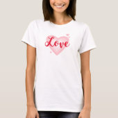 T-shirt L'amour avec les coeurs (Devant)