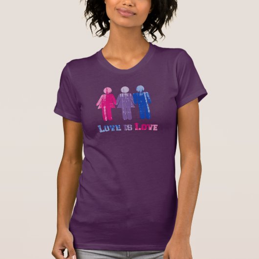 T-shirt L'amour bisexuel est amour affligé (Devant)