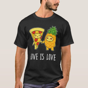 T-shirt L'Amour C'Est L'Amour Foie Pepperoni Pineapple Piz