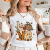 T-shirt L'amour chute l'art citrouille préféré automne gir
