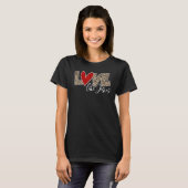 T-shirt L'amour comme Jésus Empreinte de léopard (Devant entier)