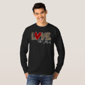 T-shirt L'amour comme Jésus Empreinte de léopard (Devant entier)