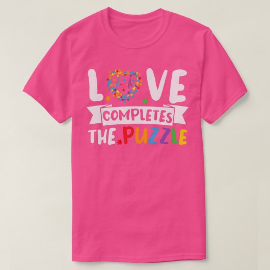 T-shirt L'Amour Complète le Puzzle Drôle Autisme Dit (Design devant)