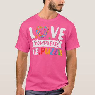 T-shirt L'Amour Complète le Puzzle Drôle Autisme Dit
