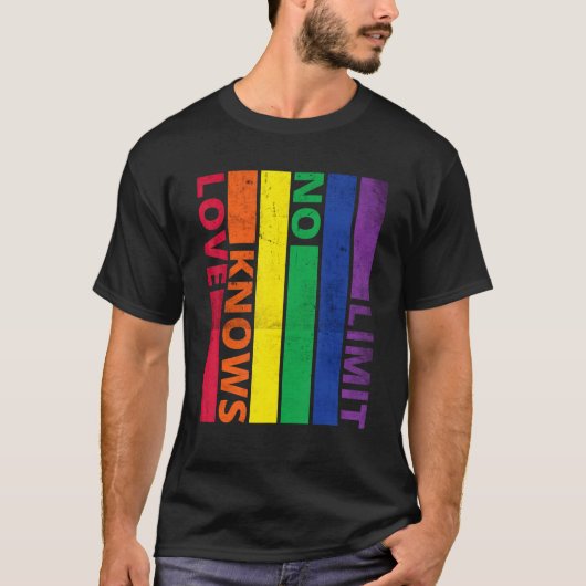 T-shirt L'Amour Connaît Pas De Limite Lgtb Mois De Sensibi (Devant)