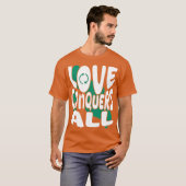 T-shirt l'amour conquiert tout (Devant entier)