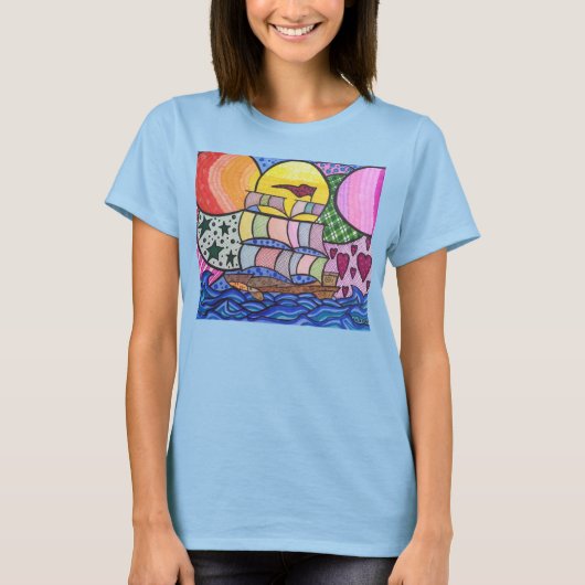 T-shirt L'amour dans l'océan (Devant)