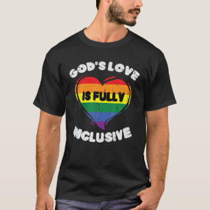 T-shirt L'Amour de Dieu est complètement inclusif Rainbow