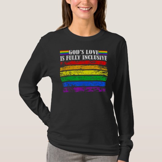 T-shirt L'Amour de Dieu est un drapeau Gay pride Lgbt enti (Devant)