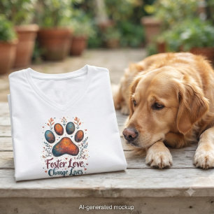 T-shirt L'amour de familles d'accueil de sauvetage animal