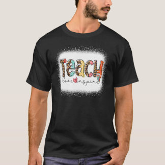 T-shirt L'Amour De L'Enseignant Léopard Entraîné Inspirer