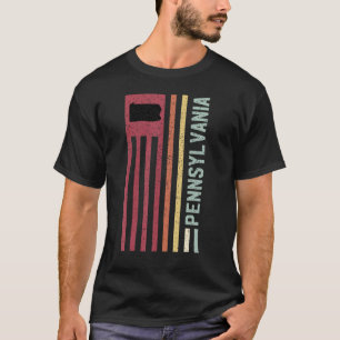 T-shirt L'Amour De L'Etat Rétro Vacances Bienvenue Carte A