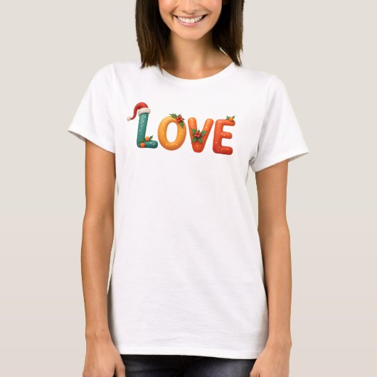 T-shirt L'amour de Noël (Devant)
