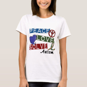 T-SHIRT L'AMOUR DE PAIX RÉSOLVENT L'AUTISME