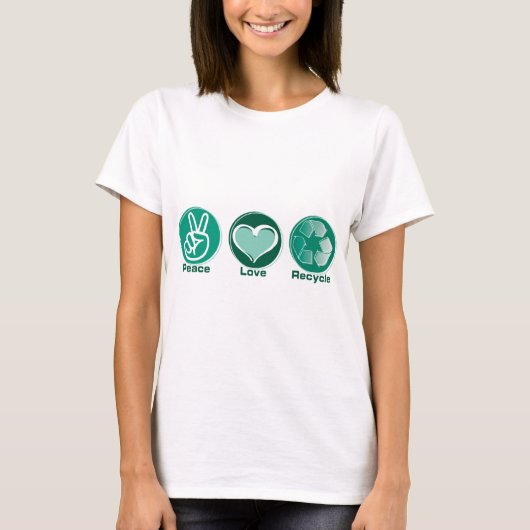 T-shirt L'amour de paix réutilisent (Devant)