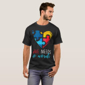 T-shirt L'Amour De sensibilisation sur l'autisme N'A Pas B (Devant entier)