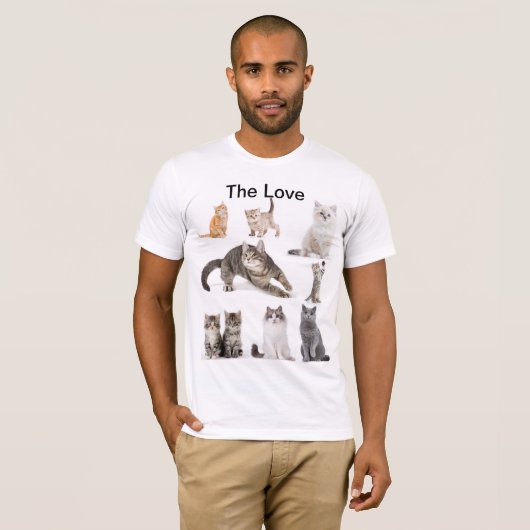 T-shirt L'amour des chats (Devant entier)