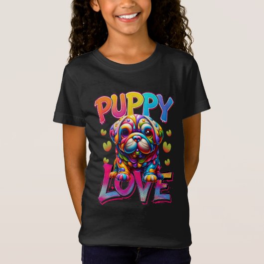 T-Shirt L'amour des chiots (Devant)