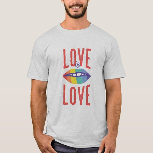 T-shirt L'amour des lèvres est l'amour (Devant)