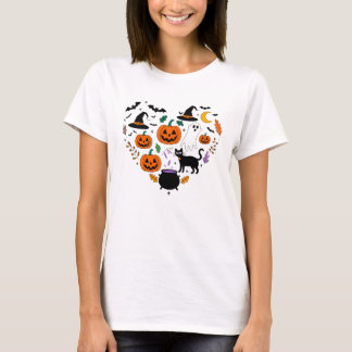 T-shirt L'amour d'Halloween dans toutes les formes