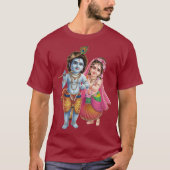 T-shirt L'amour divin : Radha Krishna (Devant)