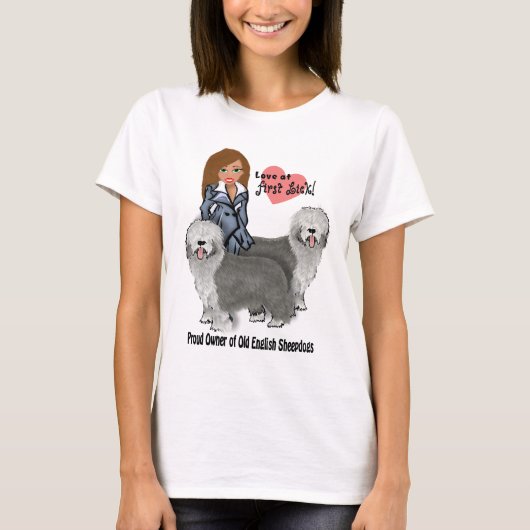 T-shirt L'amour d'OES d'abord lèchent (Devant)