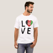 T-shirt L'amour - Drapeau Afghanistan (Devant entier)