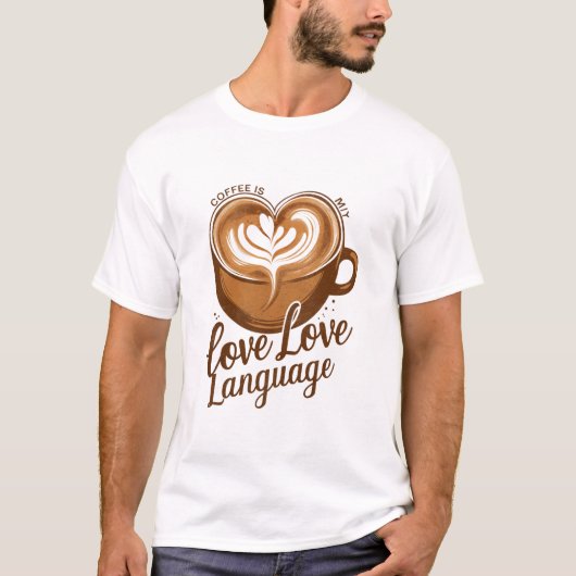 T-shirt L'amour du café (Devant)