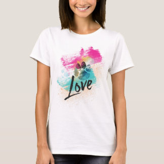 T-shirt L'amour du chiot artistique