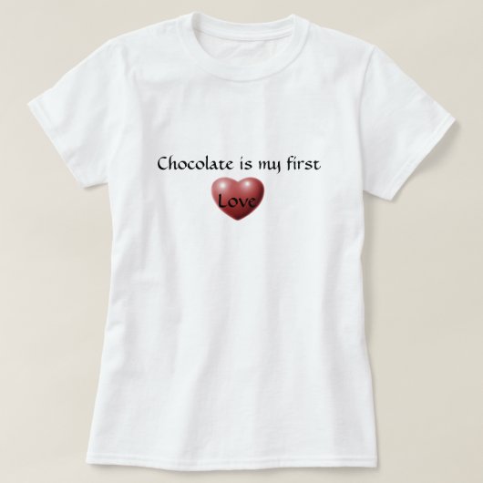 T-shirt L'amour du chocolat (Design devant)