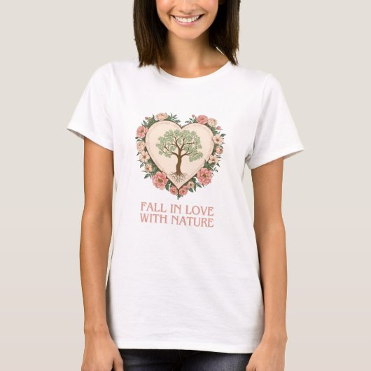 T-shirt L'amour du coeur de la nature (Devant)