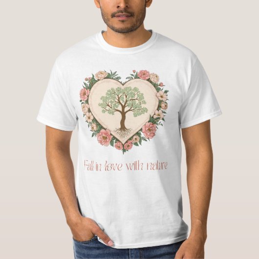 T-shirt L'amour du coeur de la nature (Devant)