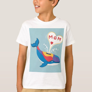 T-shirt L'amour du dauphin pour maman