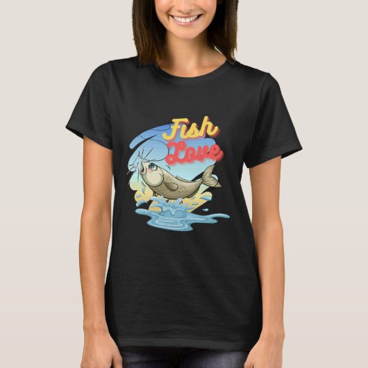 T-shirt L'amour du poisson (Devant)