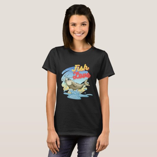 T-shirt L'amour du poisson (Devant entier)