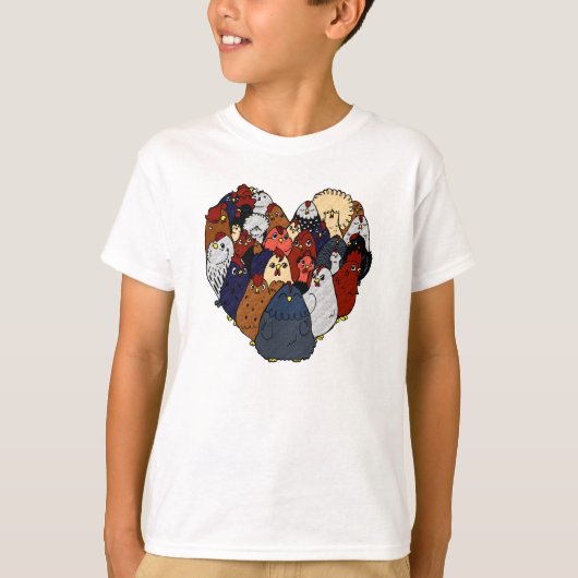 T-shirt L'amour du poulet (Devant)