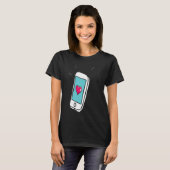 T-shirt L'amour du téléphone portable (Devant entier)